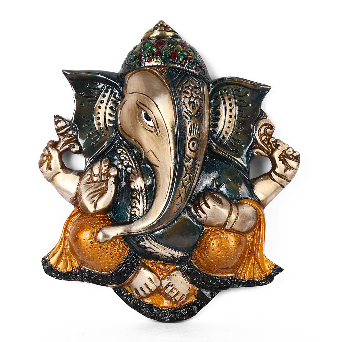 8.5 Inch Prepossessing Brass Ganesh Wall Hanging