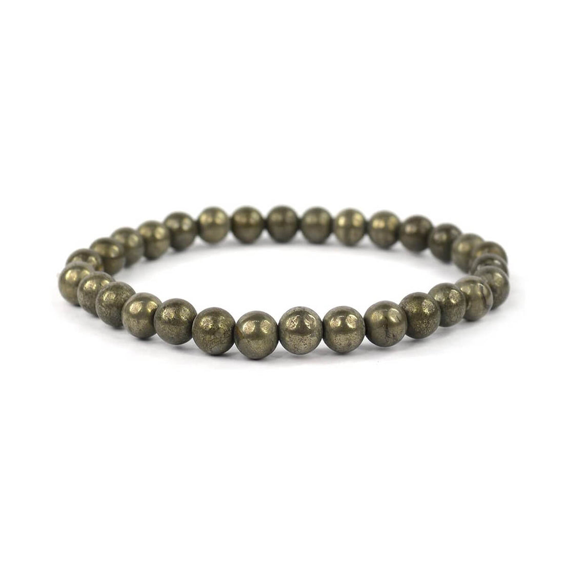 Authentic Pyrite Crystal Bracelet for Reiki Healing 6 MM