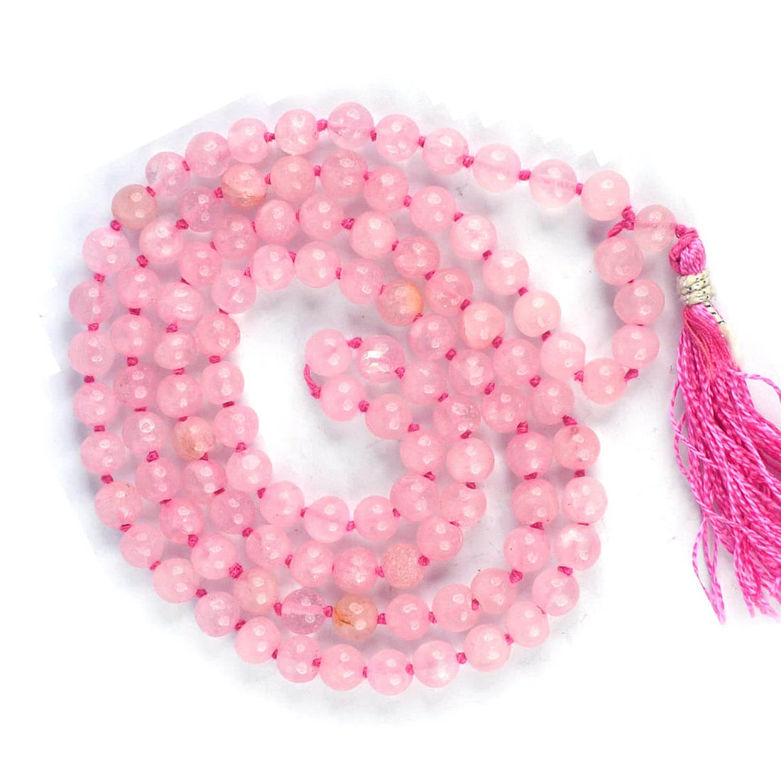 Rose Quartz Crystal Necklace 6MM | Heart Chakra Healing