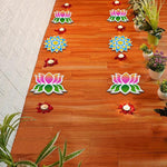 6-Piece Rangoli Stencil Set: Decor DIY Craft for Floors and Tables