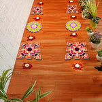 8-Inch Rangoli Stencils: Set of 6 for DIY Decor on Floors and Tables