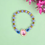 Lavender Evil Eye Beads Bracelet with Jai Guruji Swaroop Handmade Bracelets for Men and Women