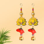 Lotus Flower with Bell Side Door Wall Hangings