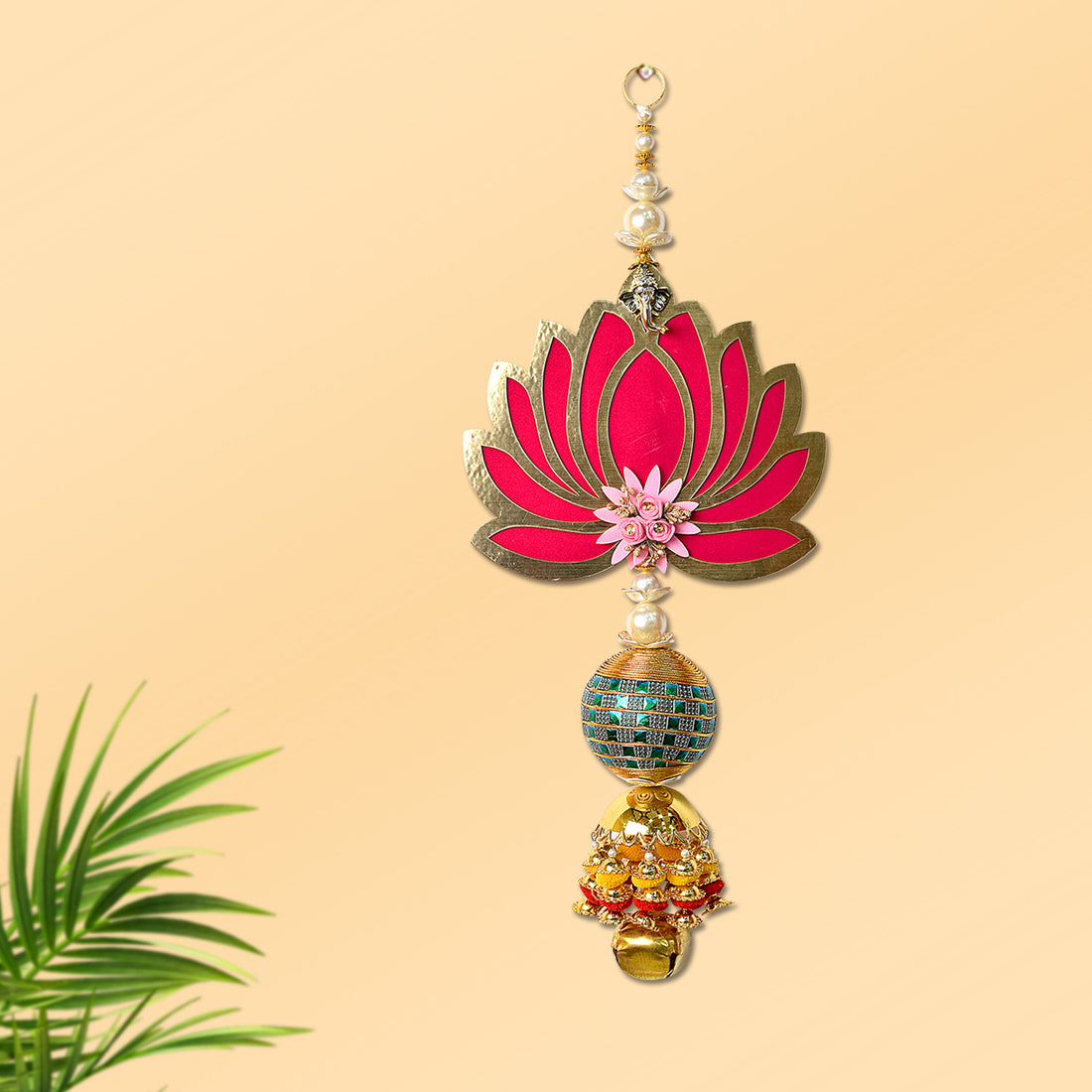 Elegant Lotus with Bell Side Wall Hangings