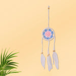 Handmade Wall Decor with Nature Feather Charms (Round Shape)