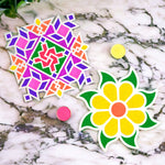 Set of 2 Rangoli Pallets with Vibrant Rangoli Colors