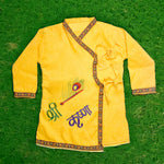 Krishana Outfit Yellow Kurta with White Dhoti for Janmasthmi