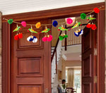 Parrot Puppets Pom Pom Toran Bandhanwar For Entrance Door
