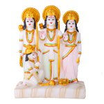 Premium White Marble Dust Ram Darbar Idol Statue