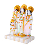 Premium White Marble Dust Ram Darbar Idol Statue