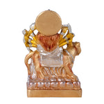 Premium Silver & Gold Sherawali Mata Resin Statue