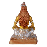 Premium Silver & Gold Shiv Ji Meditating Resin Statue