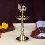 7.6 Inch Pure Brass Peacock Kerala Diya