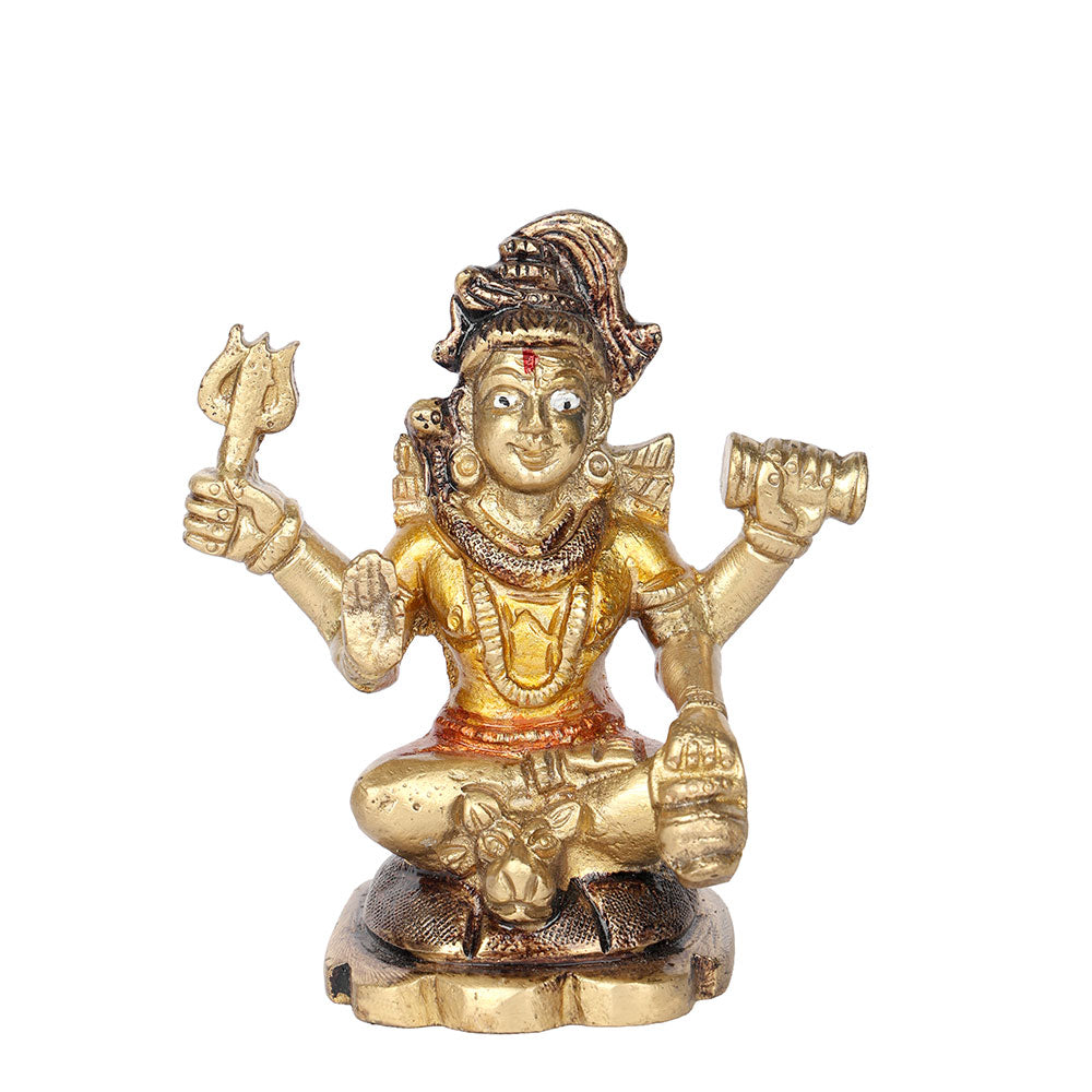 3.5 Brass Lord Shiva Idol for Meditation, Spirituality & Devotion