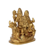 4.3 Inch Divine Shiva Family Brass Idol