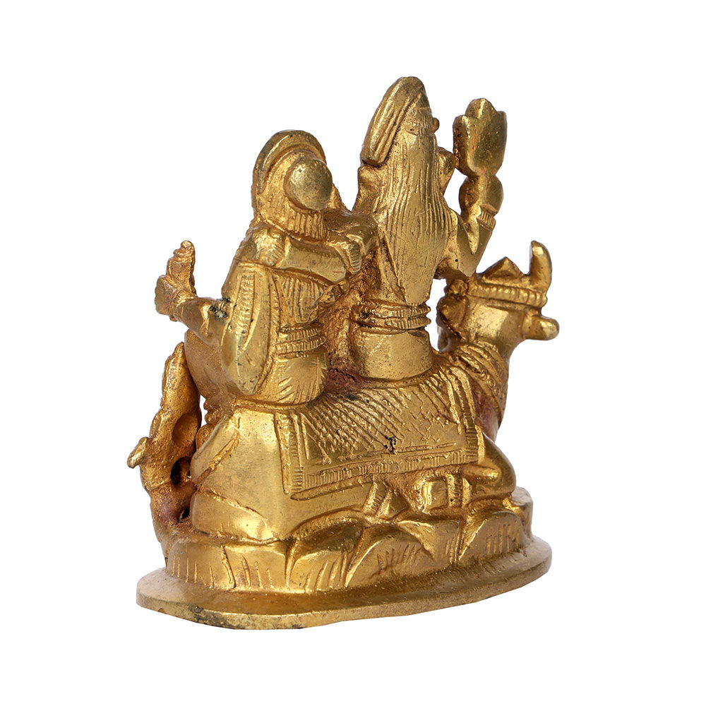 4.3 Inch Divine Shiva Family Brass Idol