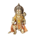 11 Inch Brass Hanuman Idol with Gadha Protection & Devotion