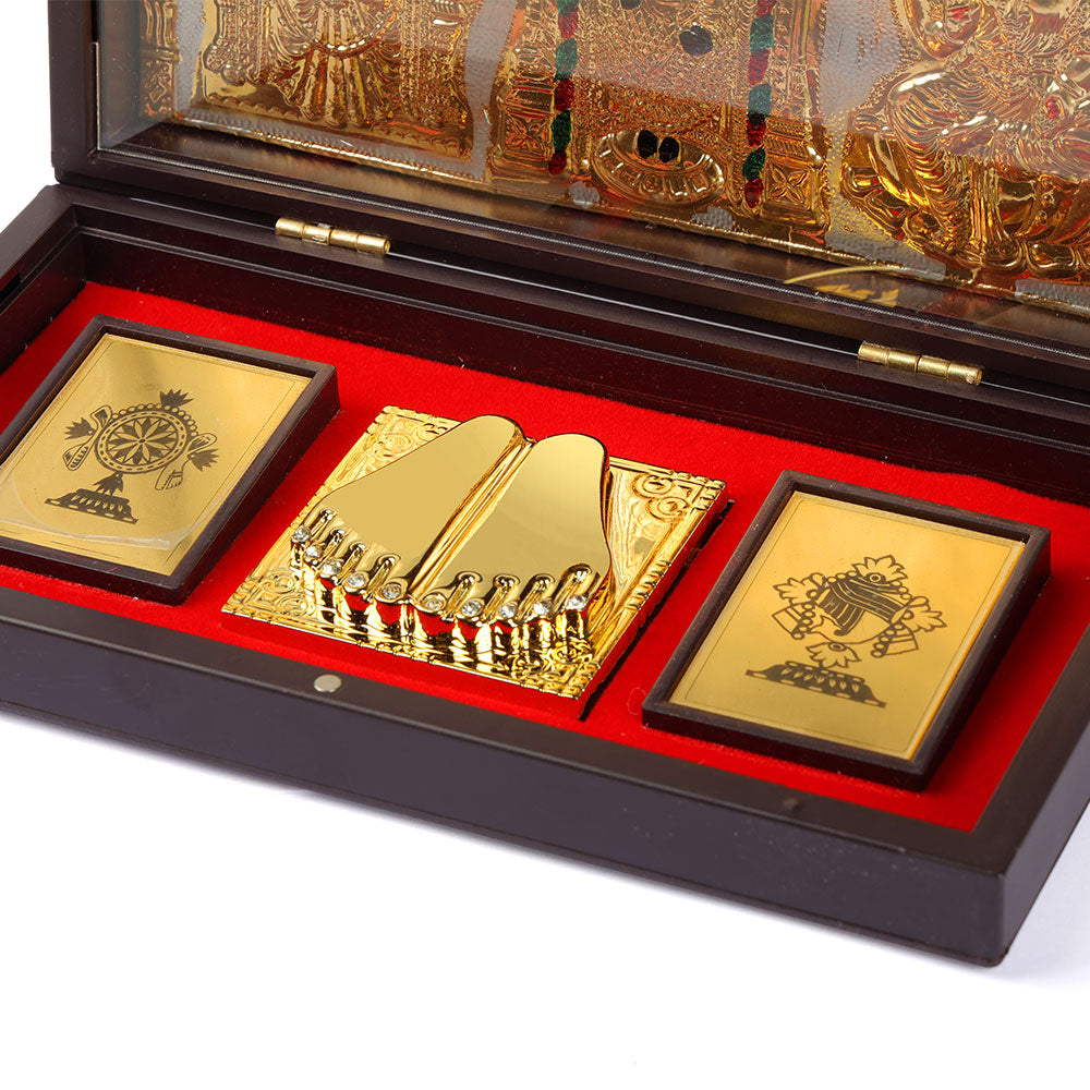 Om Shri Venkateshaya Namaha Charan Paduka Box - Big