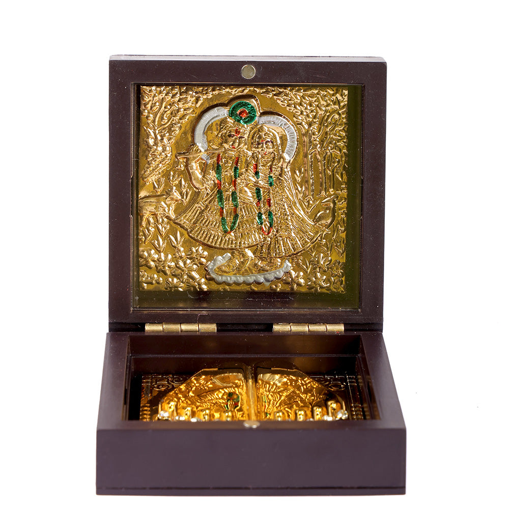 Radha Krishna Charan Paduka Box - Small