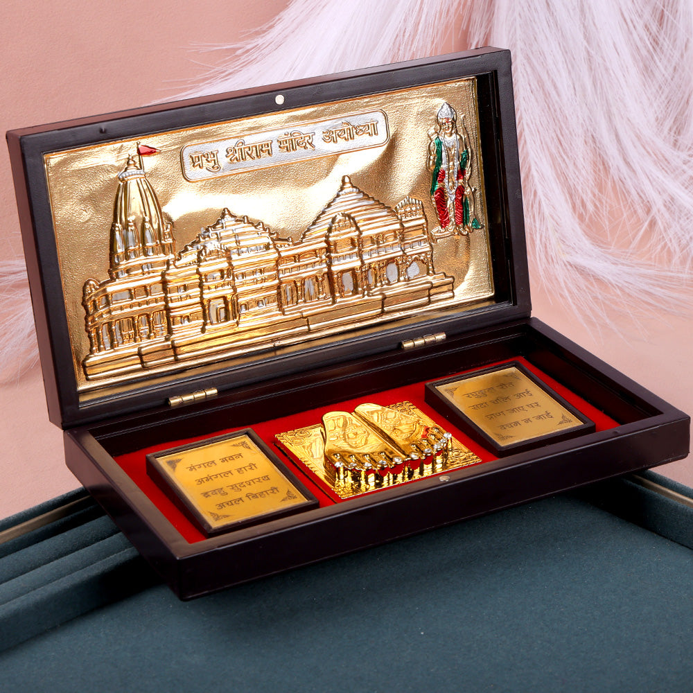 Prabhu Shree Ram Ayodhya Mandir Charan Paduka Box - Big