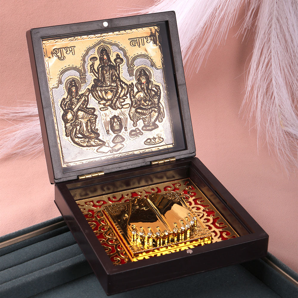 Lakshmi Ganesh & Saraswati Charan Paduka Box - Medium