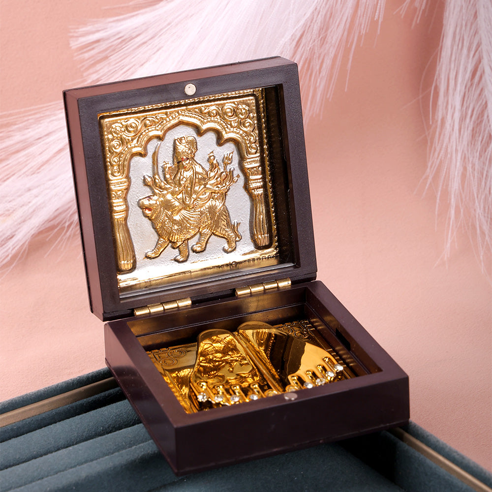 Jai Mata Di Charan Paduka Box - Small