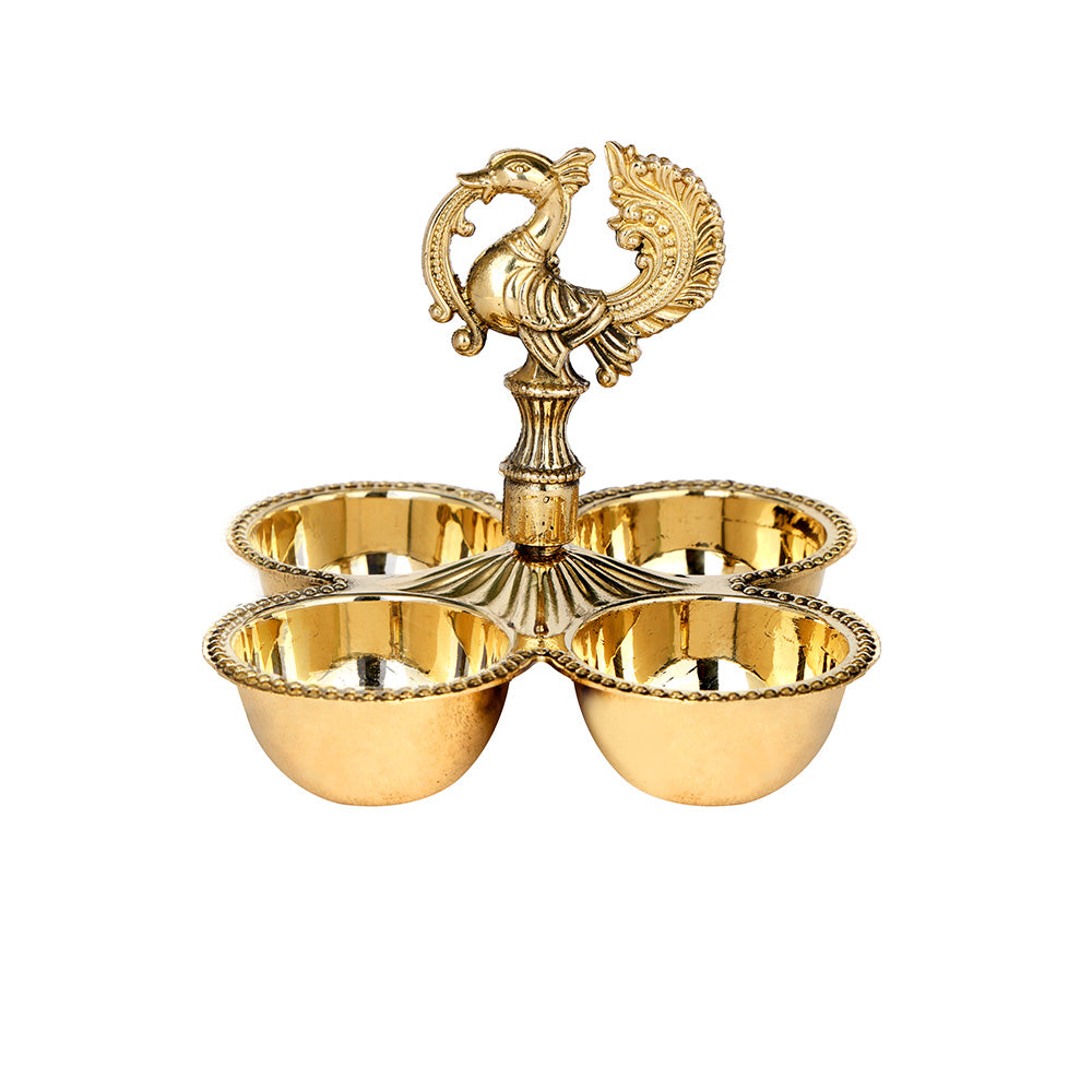 Designer Brass Chaumukh with Peacock