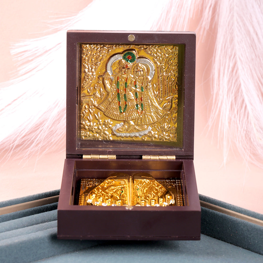 Radha Krishna Charan Paduka Box - Small