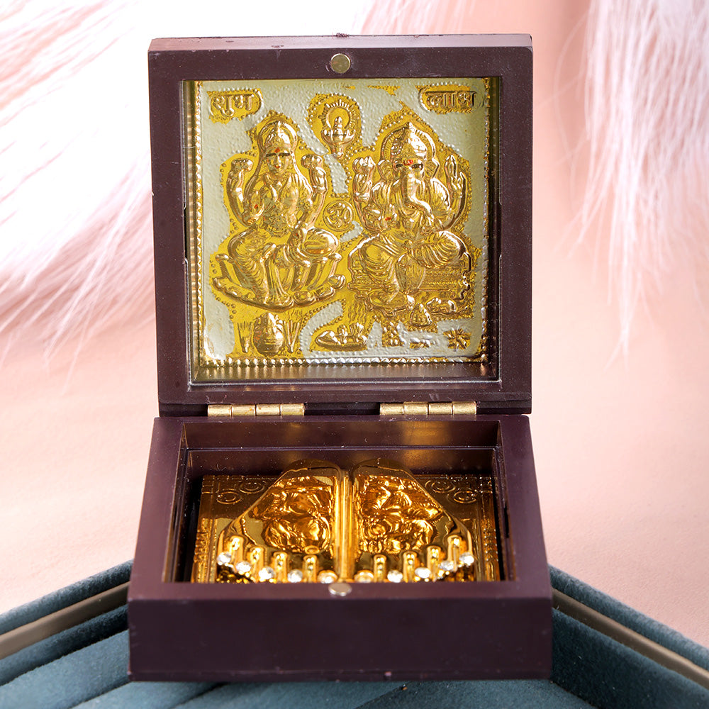 Shree Lakshmi Ganesh Charan Paduka Box - Small