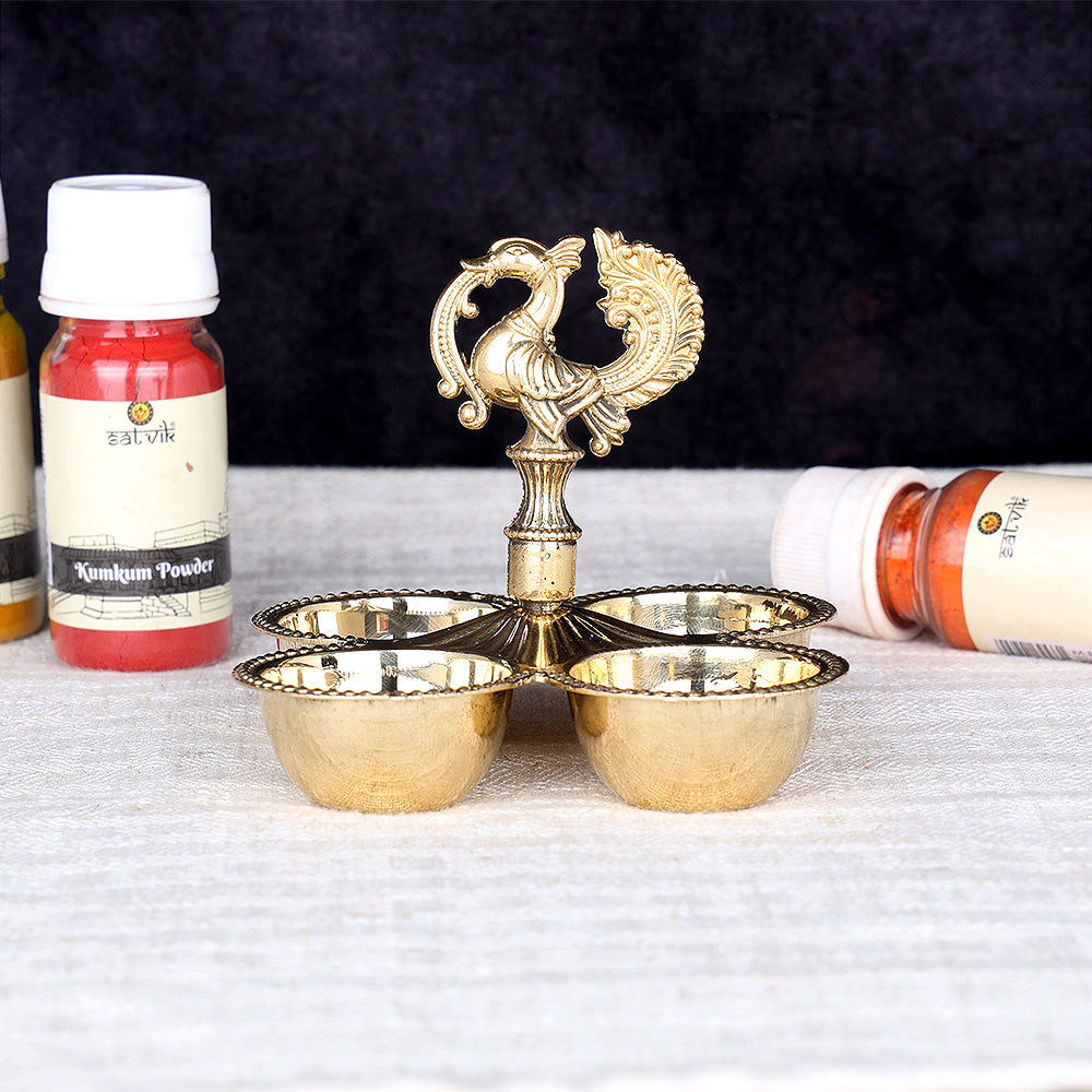 Designer Brass Chaumukh with Peacock