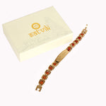 Om Namah Shivay Rudraksha Bracelet Gold Plated Premium IGP Coating
