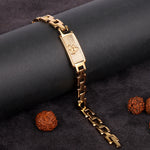 Om Bracelet Gold Plated Minimal Spiritual Premium IGP Coating