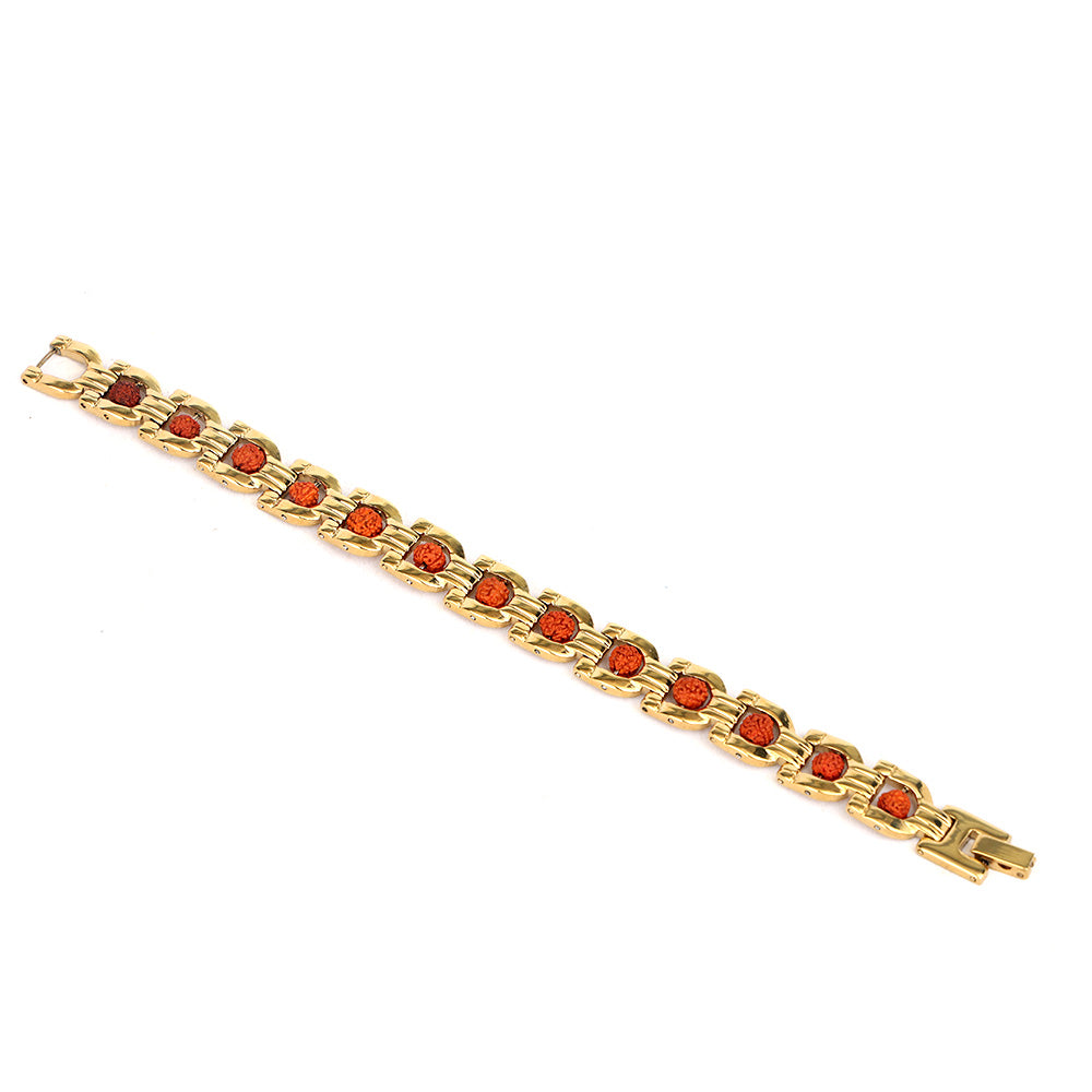 Elegant Rudraksha Bracelet Gold Plated Premium IGP Coating
