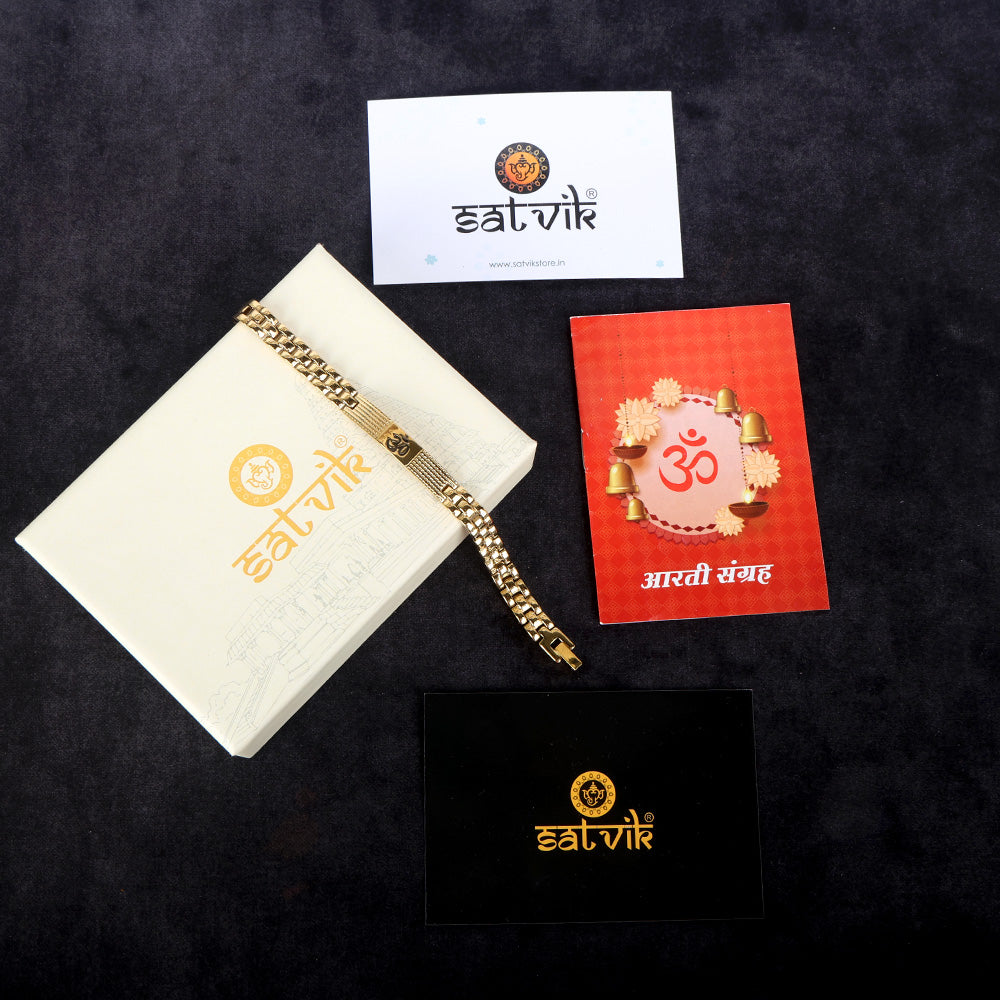 Om Bracelet Gold Plated Premium IGP Coating Spiritual Bracelet