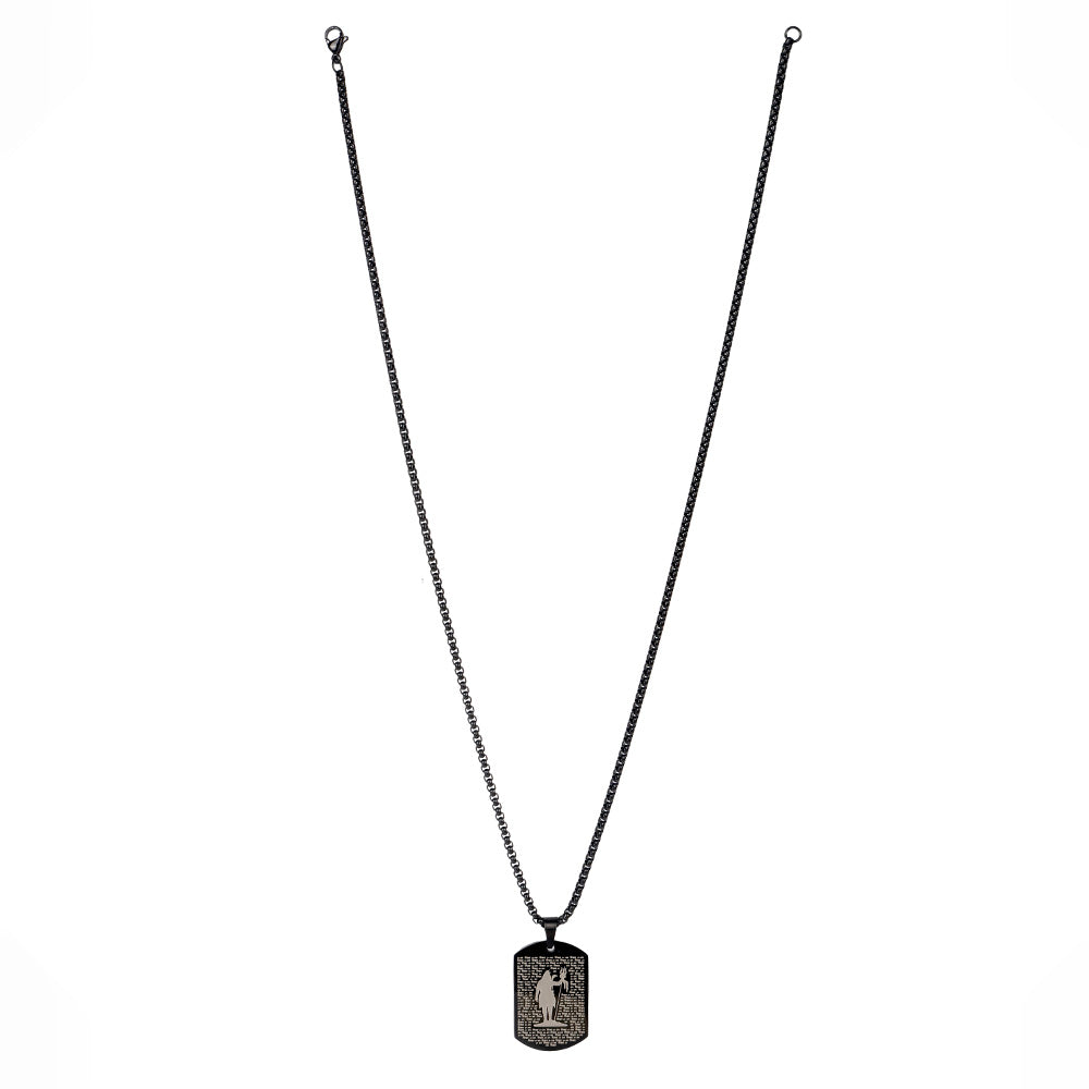 Shiv Pendant MicroCarved Black