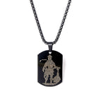 Lord Hanuman Pendant Engraved Hanuman Chalisa Black