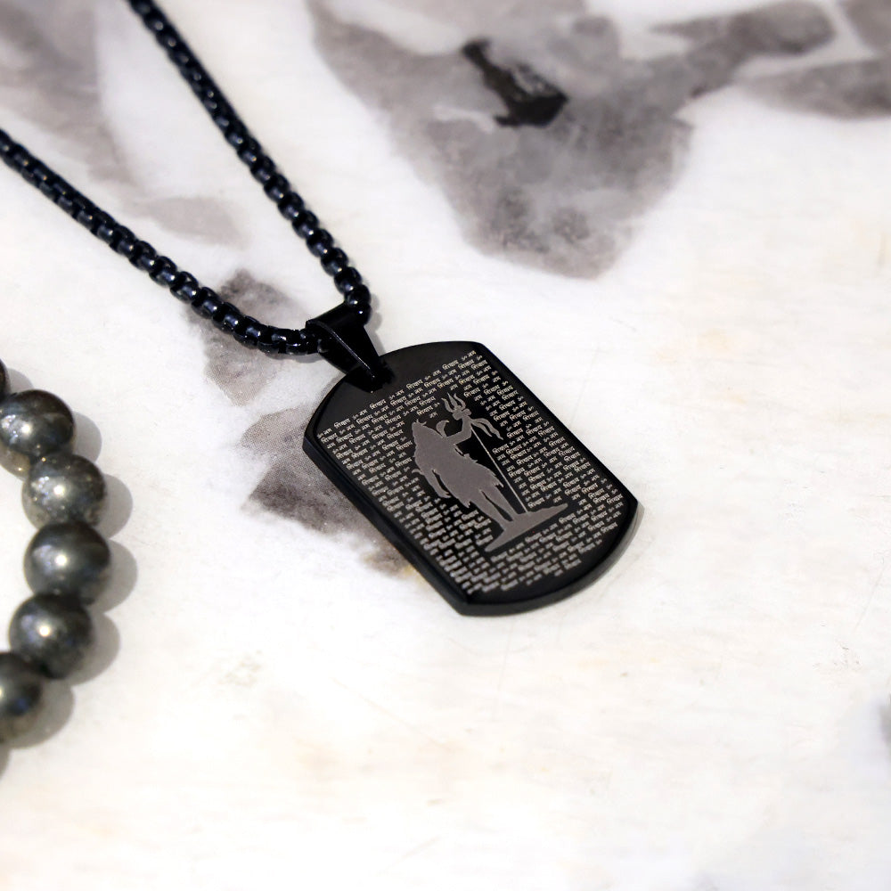 Shiv Pendant MicroCarved Black
