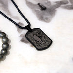 Shiv Pendant MicroCarved Black