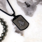 Hare Krishna Hare Rama Pendant MicroCarved Black