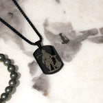 Lord Hanuman Pendant Engraved Hanuman Chalisa Black