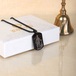 Lord Hanuman Pendant Engraved Hanuman Chalisa Black