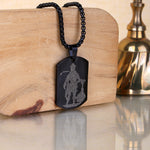 Lord Hanuman Pendant Engraved Hanuman Chalisa Black