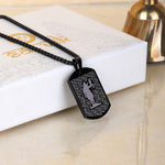 Shiv Pendant MicroCarved Black