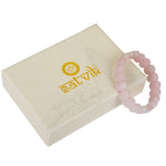 Rose Quartz Flat-Beaded Bracelet Stylish Spiritual Wear