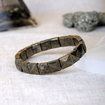 Pyrite Pyramid Square Faced Bracelet Stylish Spiritual Wear