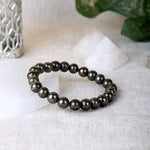 Natural Pyrite Bead Bracelet