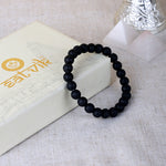 Natural Black Lava Stone Beaded Bracelet Stylish Spiritual Wear