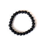 Natural Black Lava Stone Beaded Bracelet Stylish Spiritual Wear
