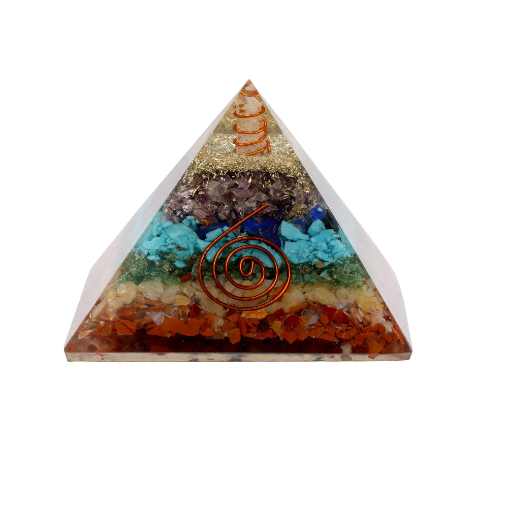 Seven Chakra Crystal Pyramid Spiritual Healing Tool