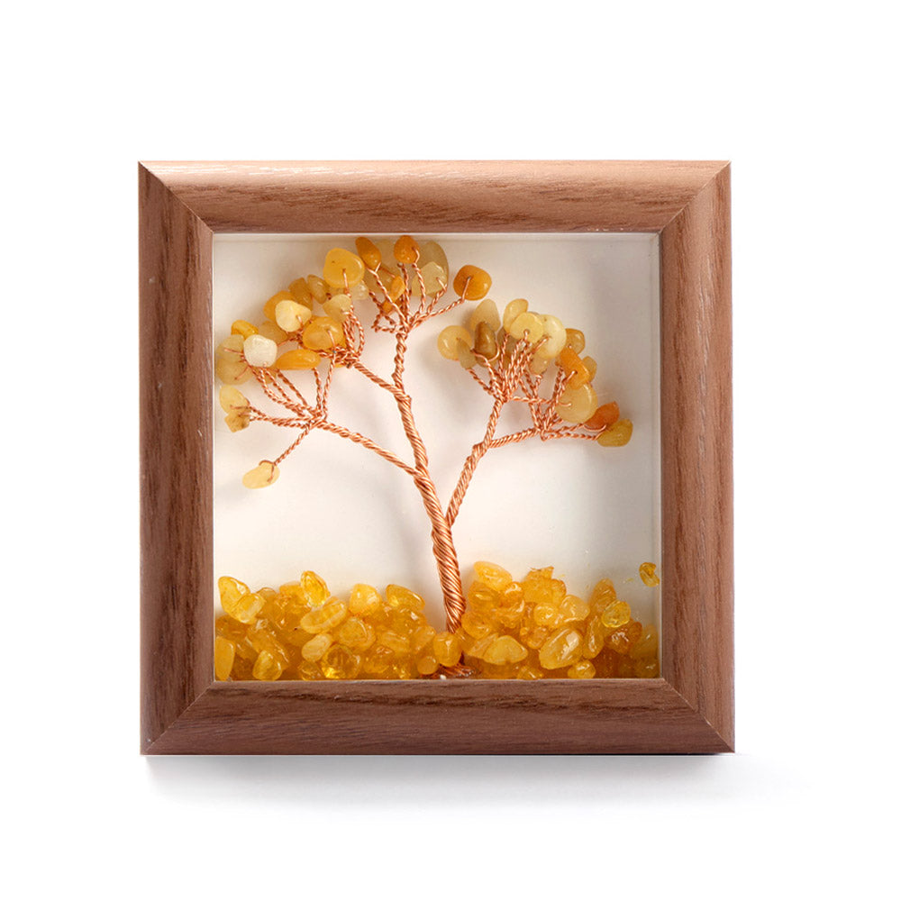 Citrine Tree with Frame Decorative Spiritual Piece